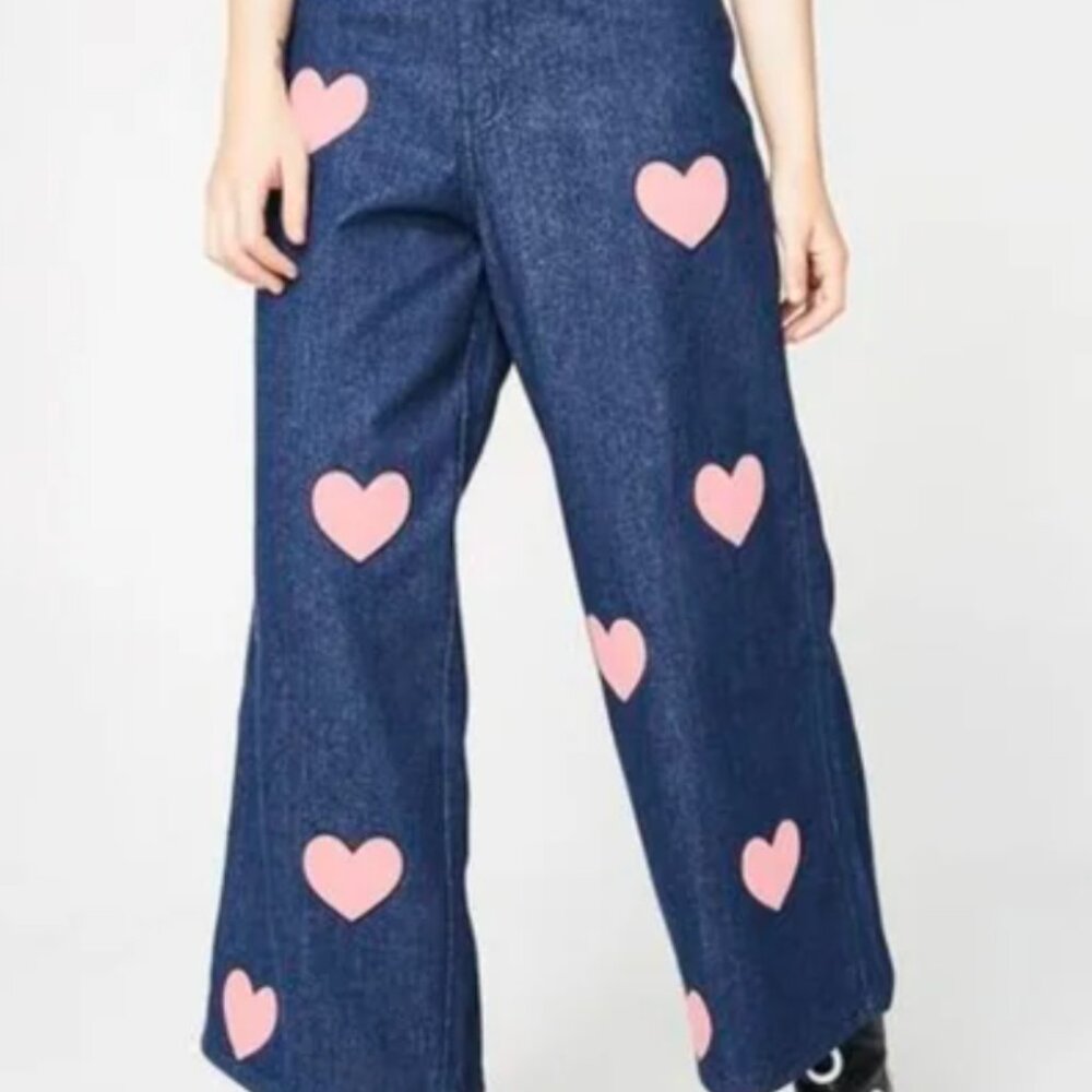 LAZY OAF HEART CUT OUT JEANS